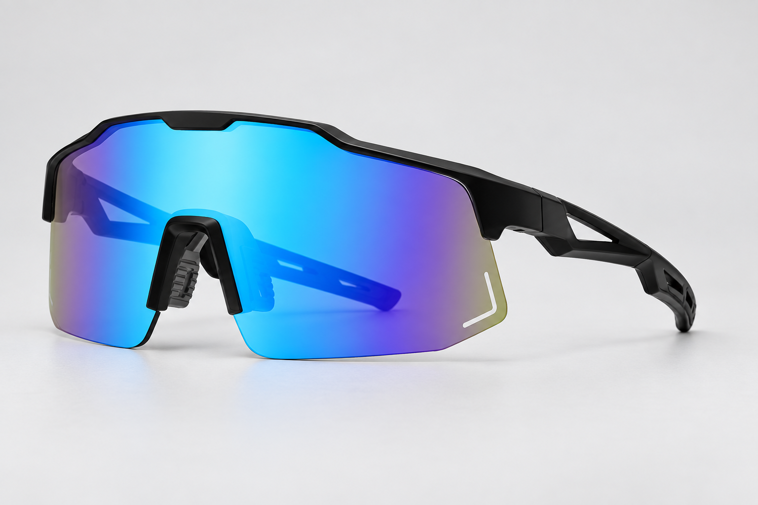 Model 9346 Rimless Shield Sports Sunglasses