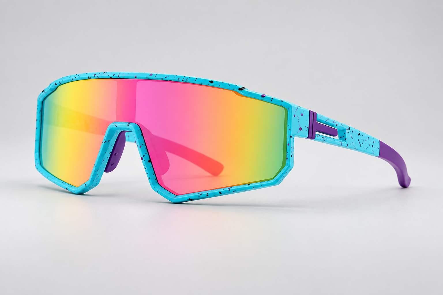 Model 9273-1 Speckled Oversized Shield Sports Sunglasses