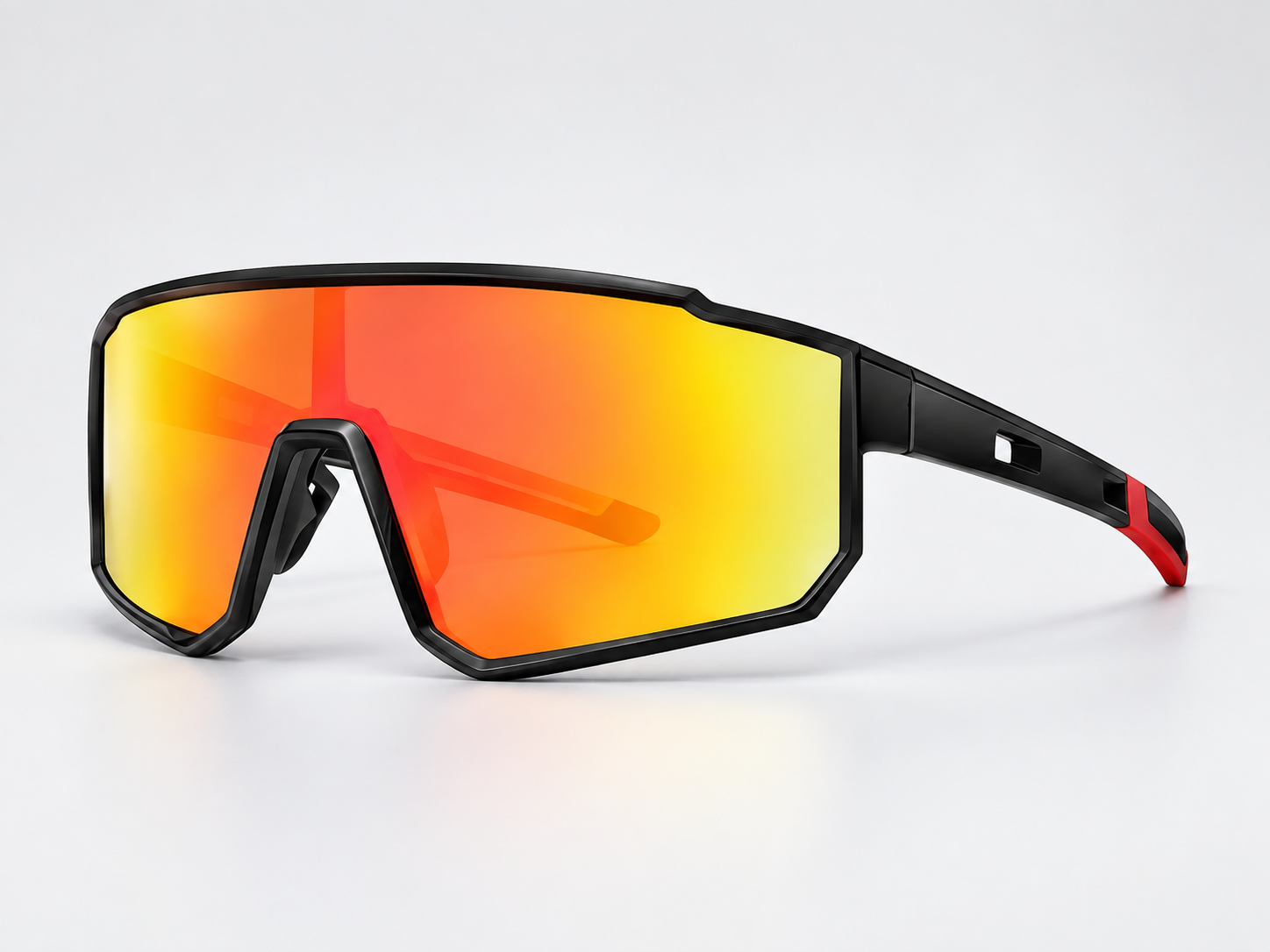 Model KD9375 Angular Full-Shield Sports Sunglasses