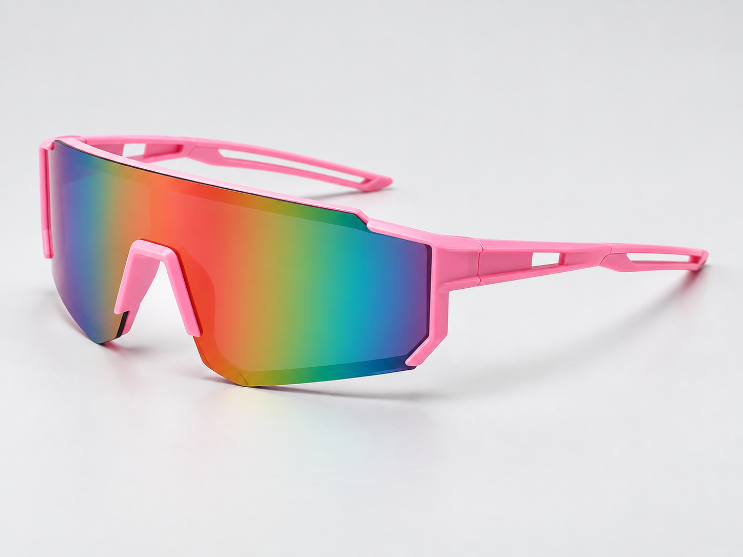 Model 9278-2 Angular Shield Sports Sunglasses
