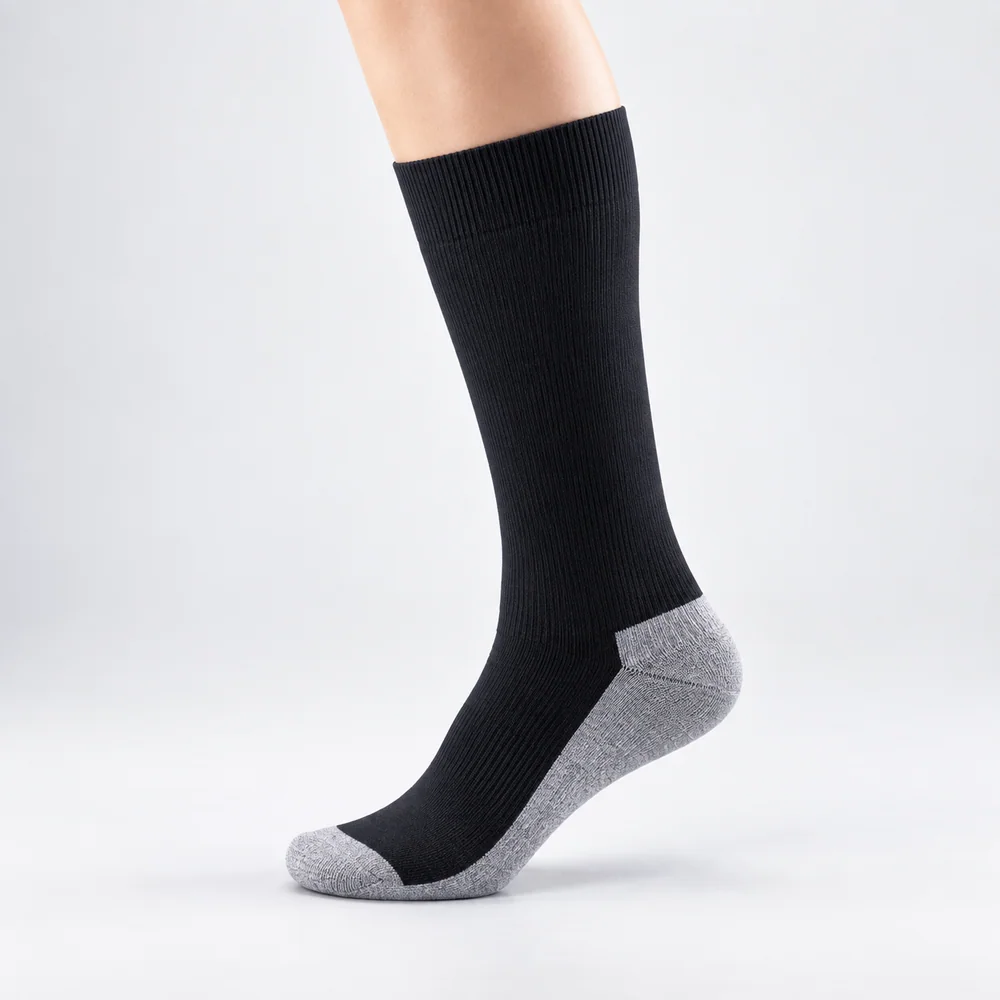 CS-053 Black Antibacterial Compression Sock for OEM programs