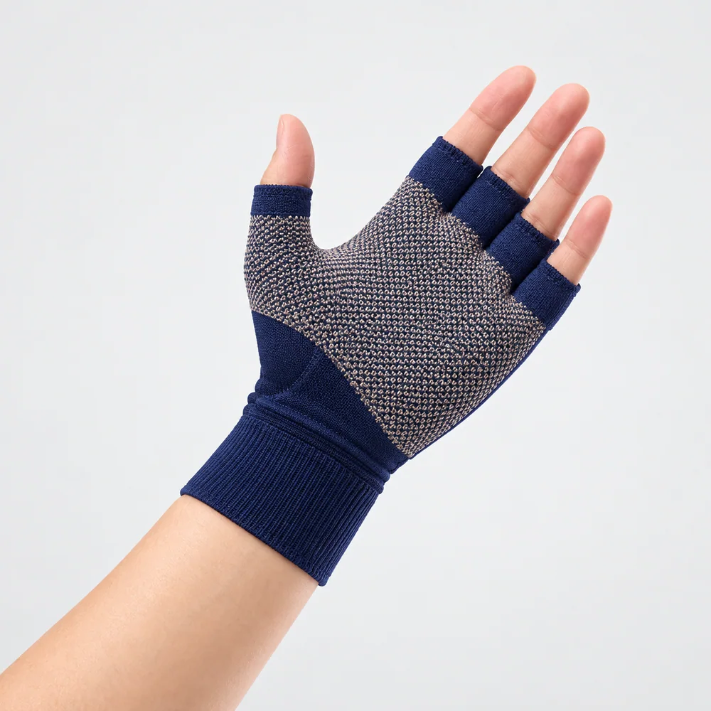 CS-058 Navy Fingerless Compression Glove for OEM programs