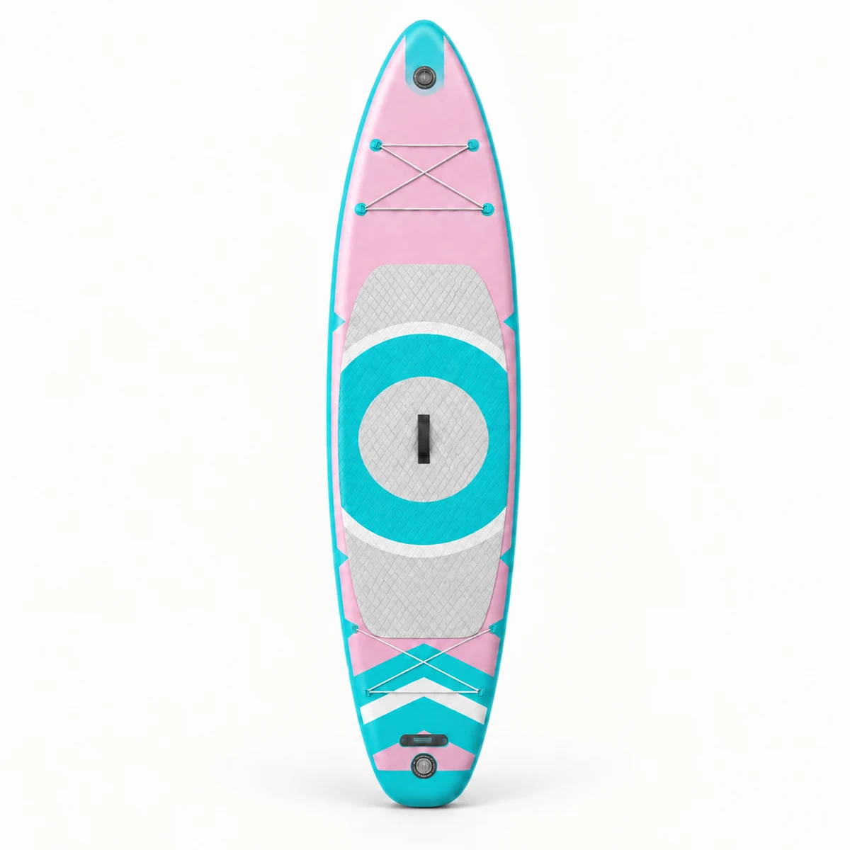 Mint Pink Circle All-Around Inflatable Paddleboard SUP-002, complete unbranded all-around inflatable paddleboard