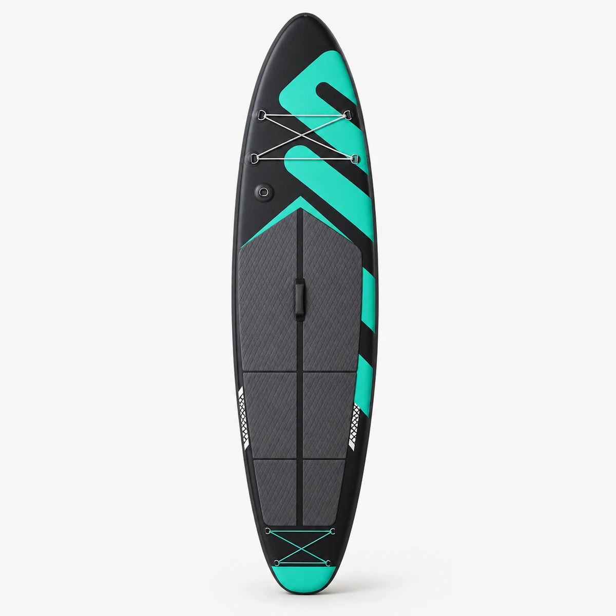 Black Mint Stripe All-Around Inflatable Paddleboard SUP-005, complete unbranded all-around inflatable paddleboard