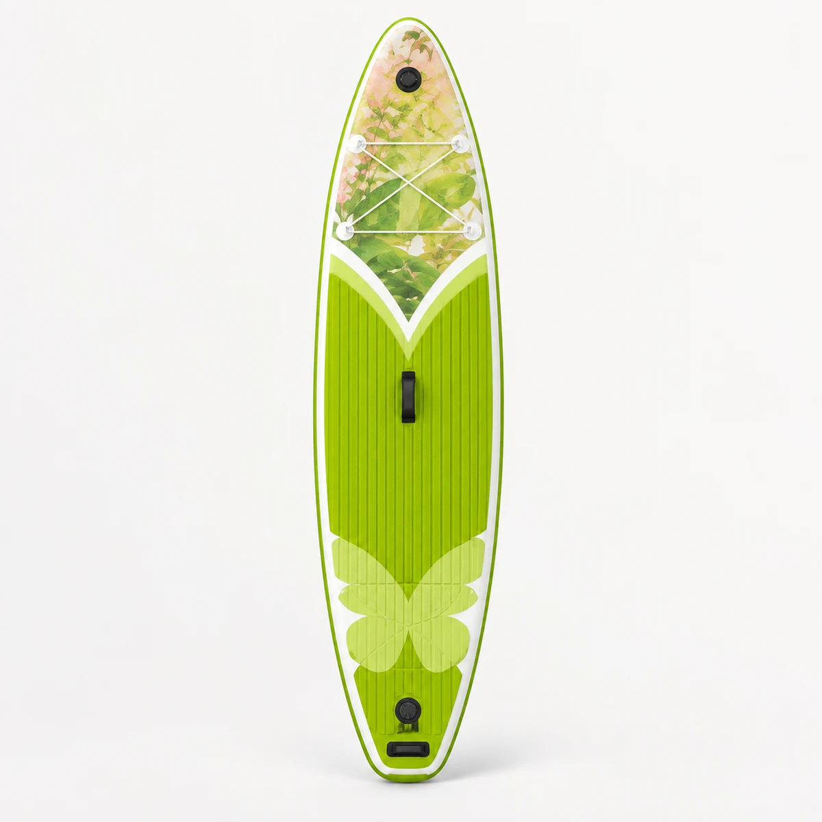 Lime Botanical All-Around Inflatable Paddleboard SUP-009, complete unbranded all-around inflatable paddleboard