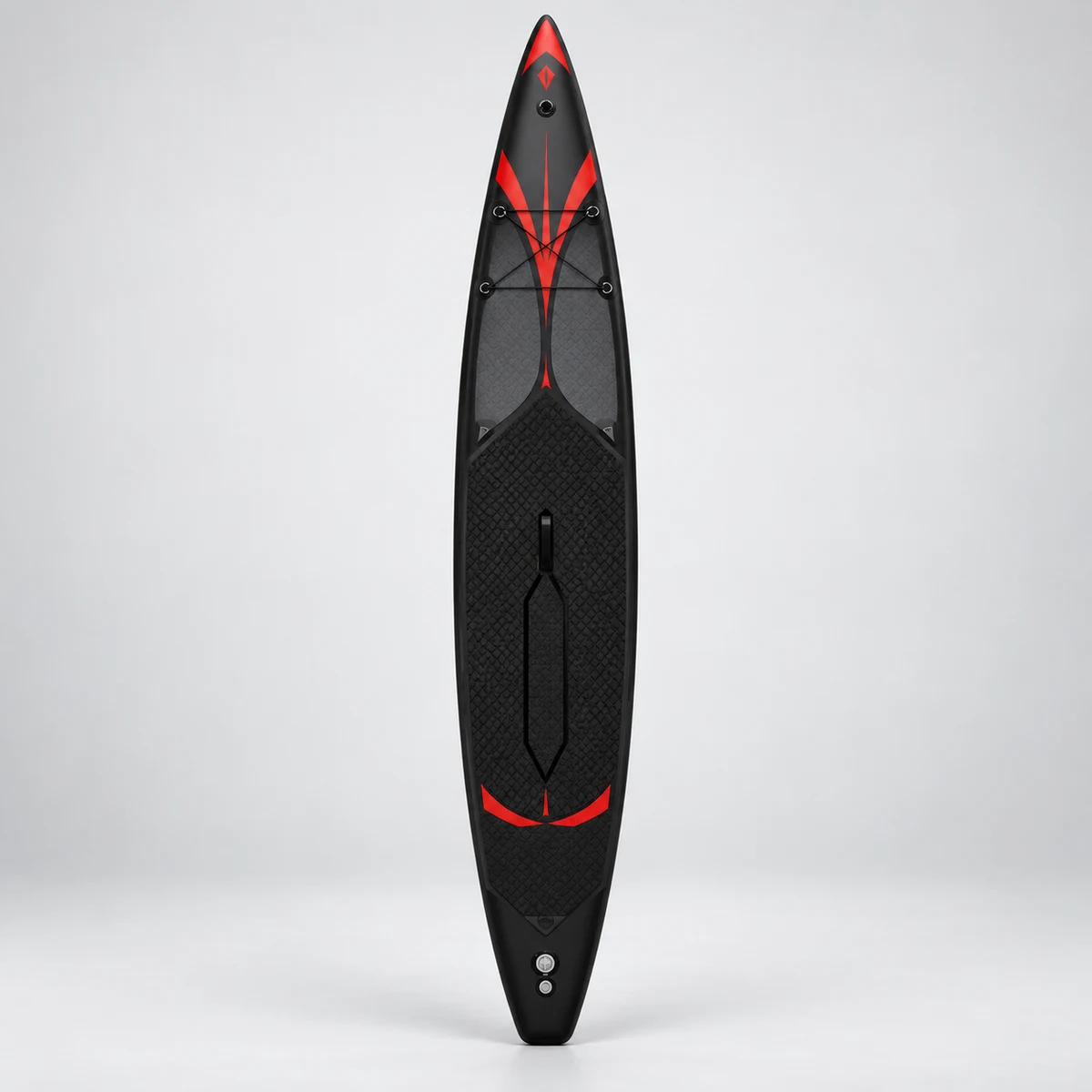 Black Red Race Inflatable Paddleboard SUP-025, complete unbranded race inflatable paddleboard