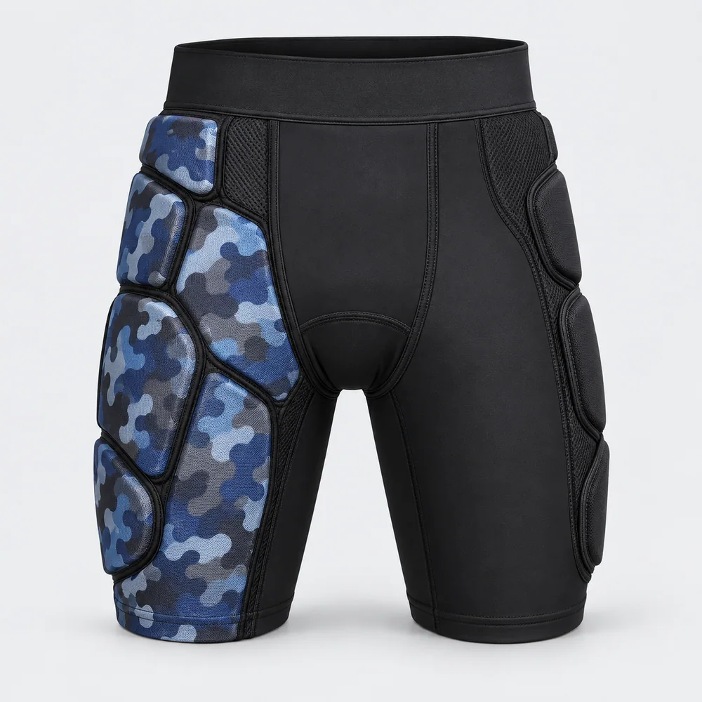 Asymmetric Padded Shorts for OEM ski and snowboard programs