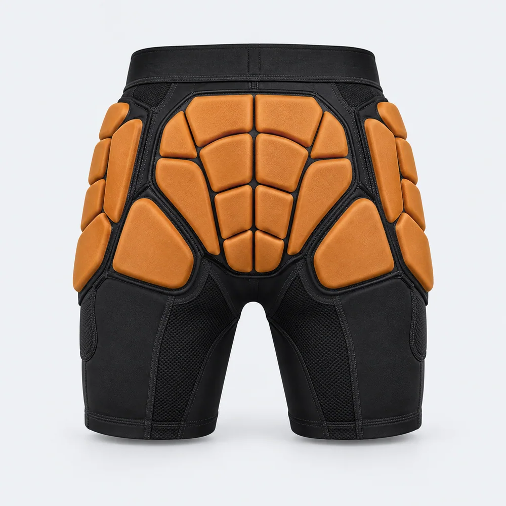 Tan Panel Padded Shorts for OEM ski and snowboard programs