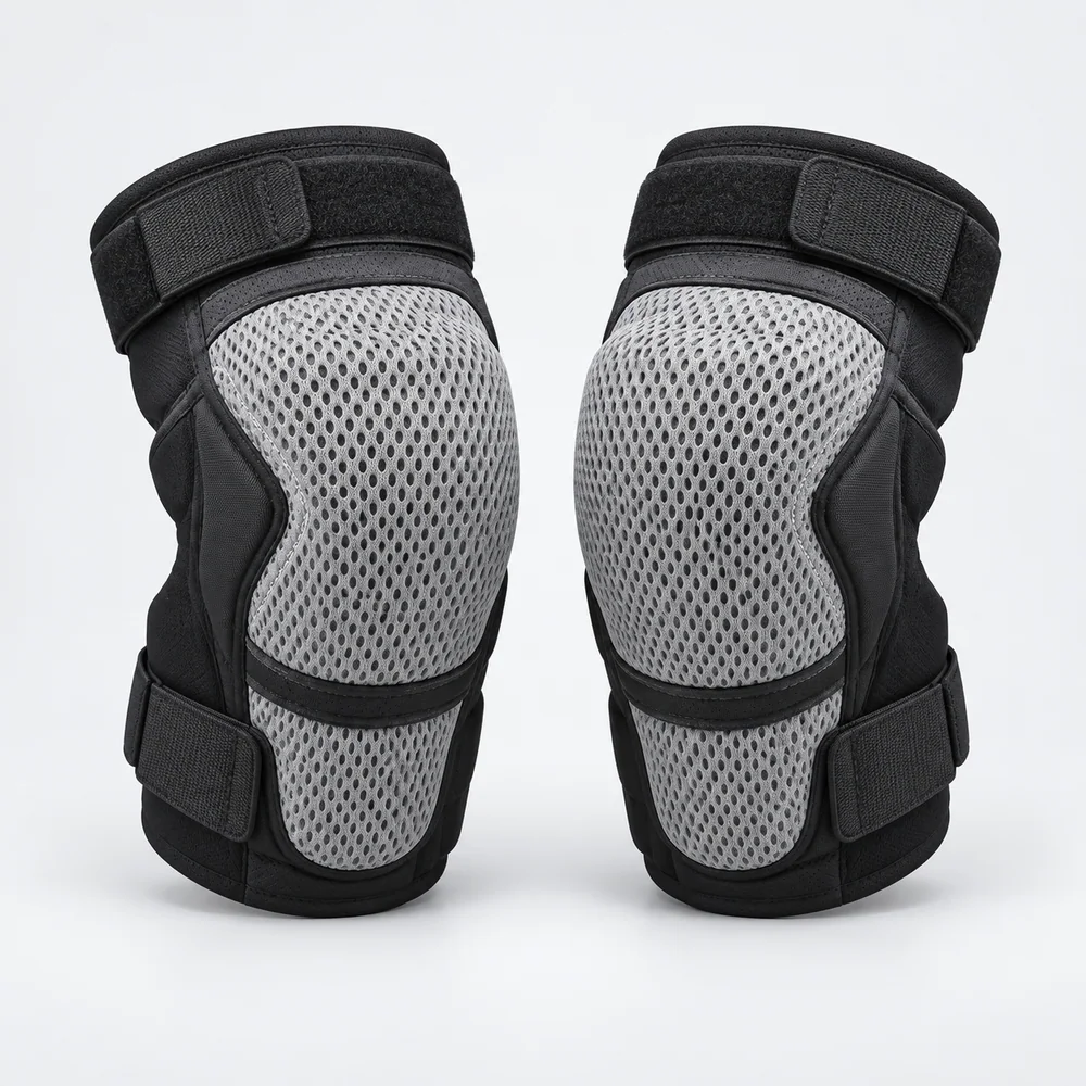 Gray Mesh Knee Pads for OEM ski and snowboard programs