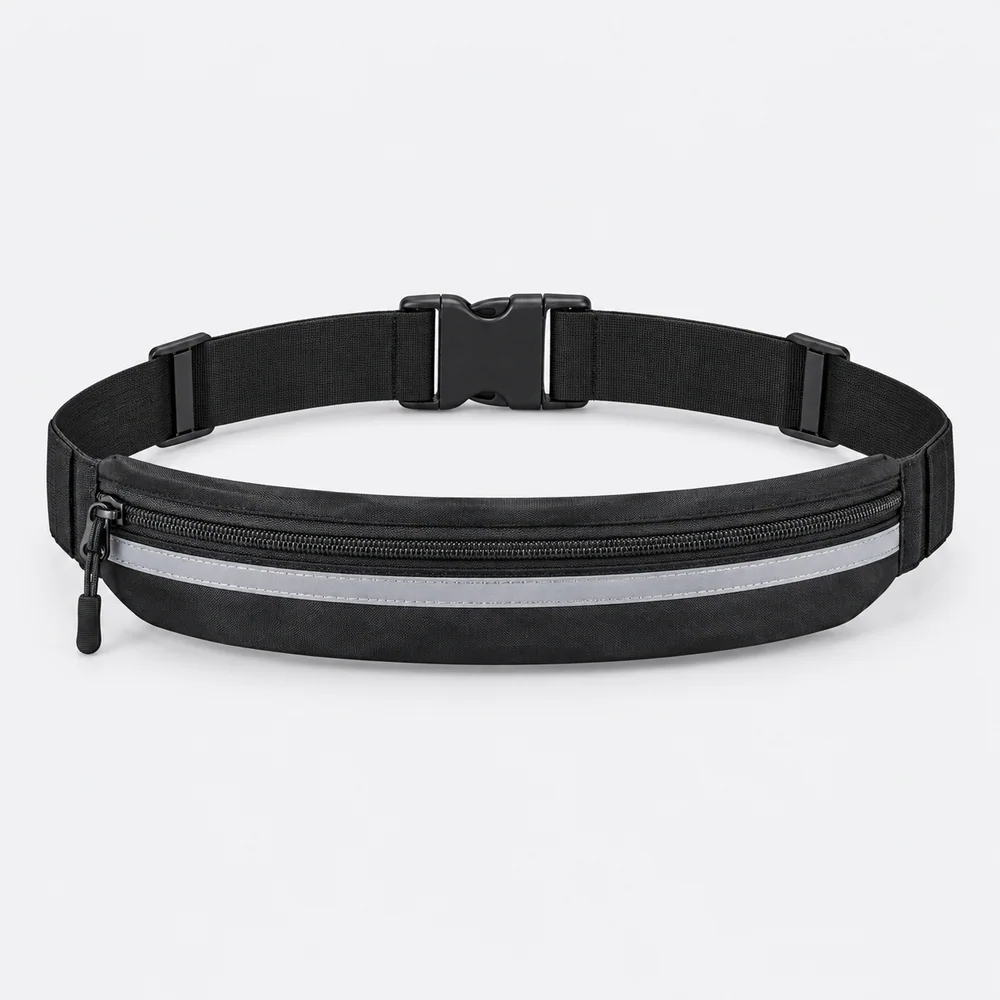Black Reflective Sports Belt for OEM ski and snowboard programs