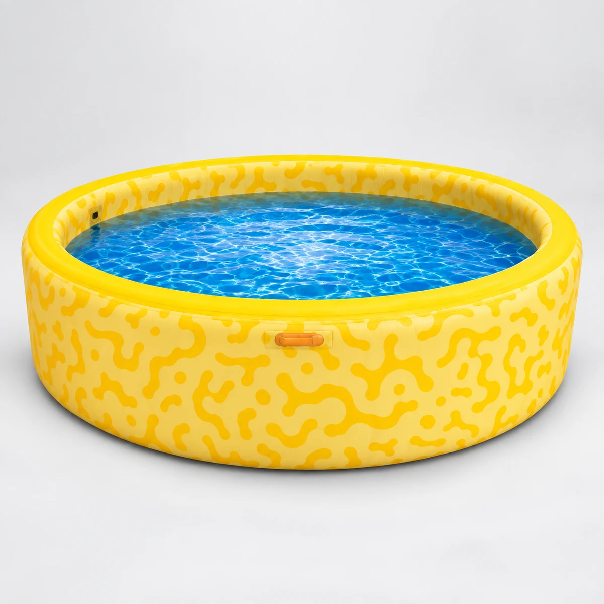 Yellow Pattern Round Inflatable Pool FL-019, complete unbranded product
