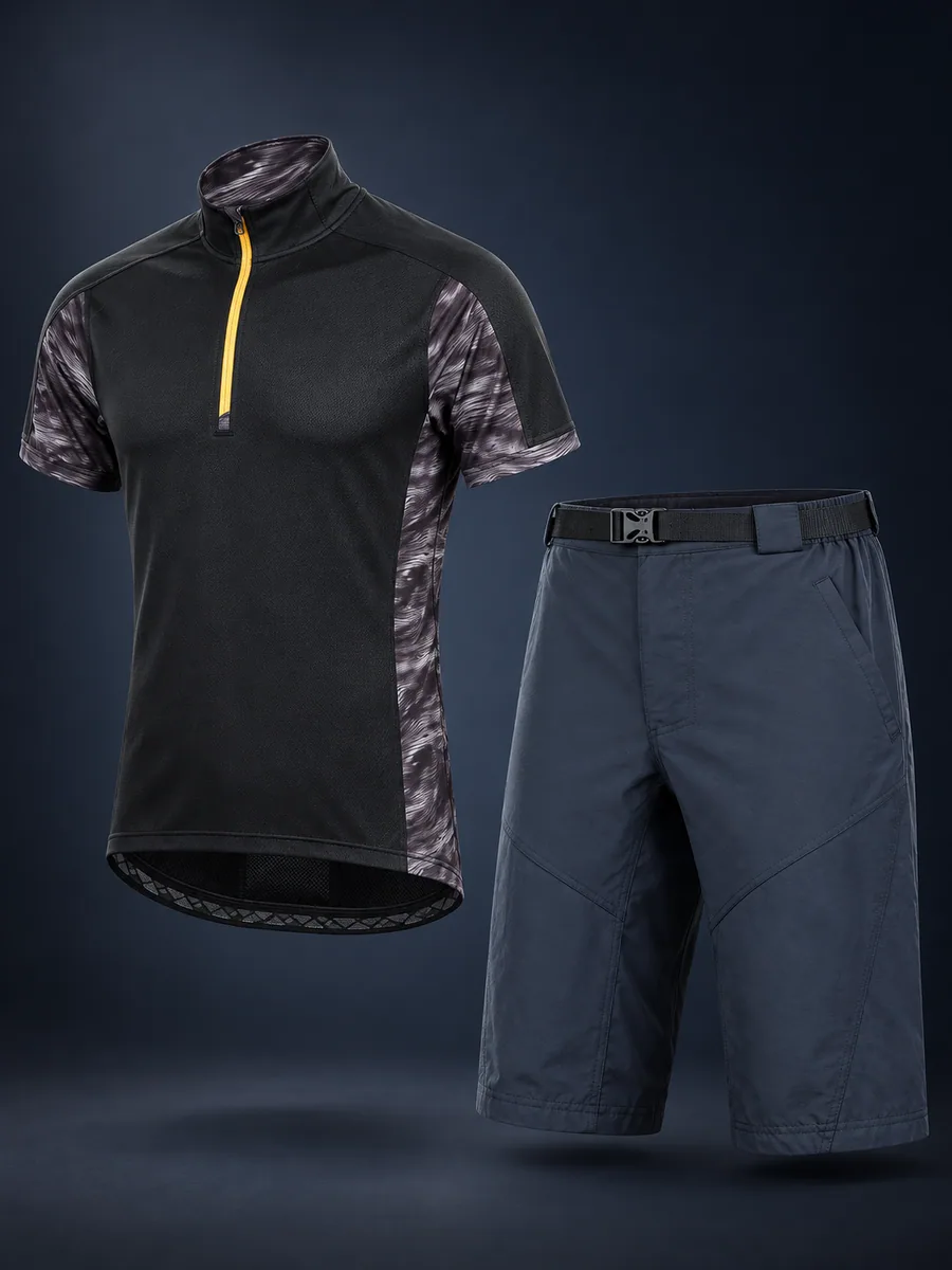 OEM Mountain Bike Wear MT20725-C Half-Zip Mountain Bike Jersey by Wisp Outdoor